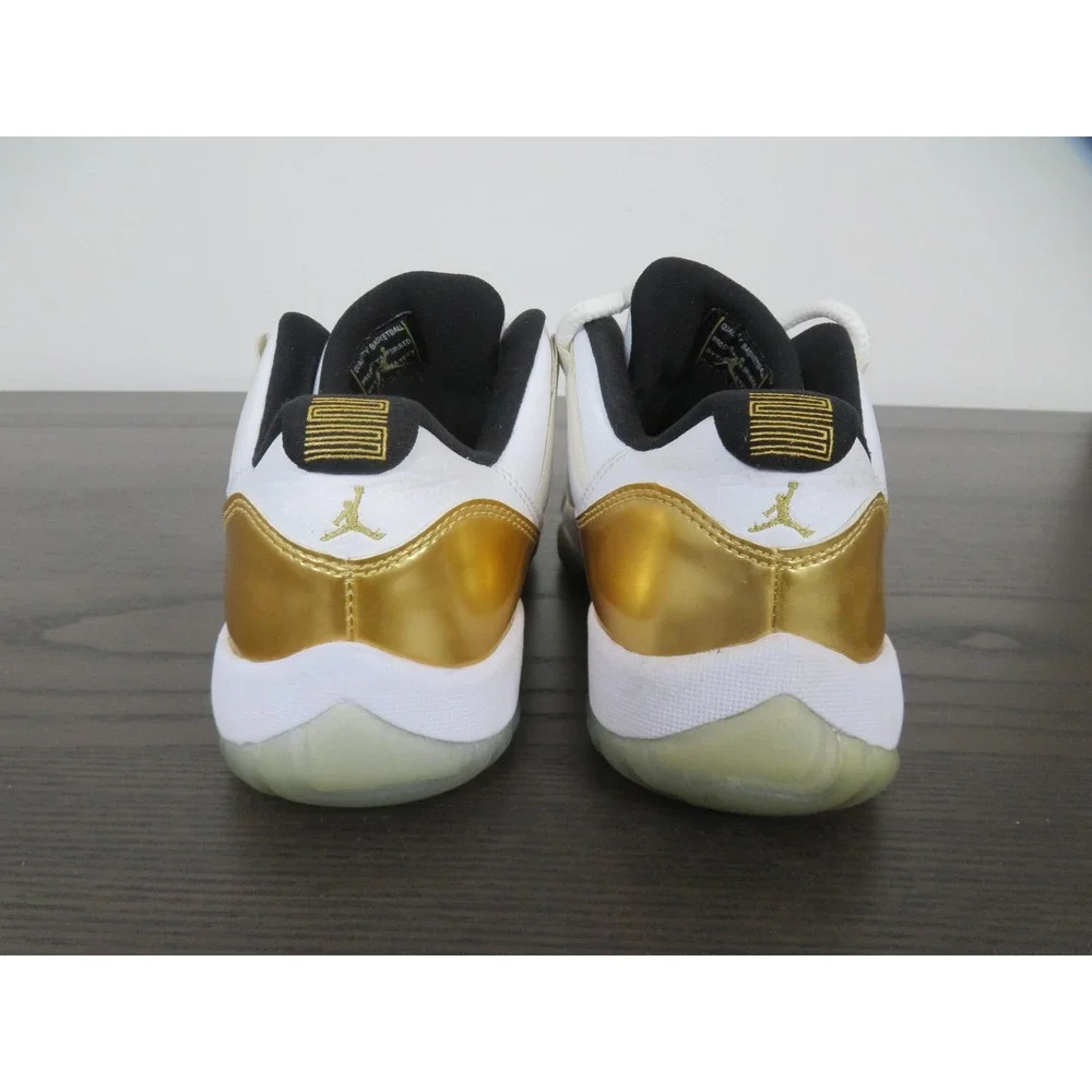 Jordan 11 Retro Low Shoes Mens 8 White Gold Basketball Sneakers 2016 528895-103